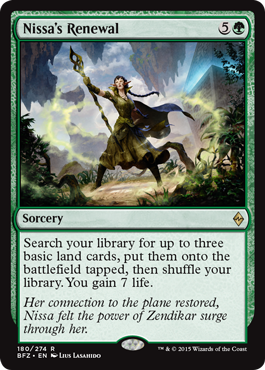 《ニッサの復興/Nissa's Renewal》 [BFZ]