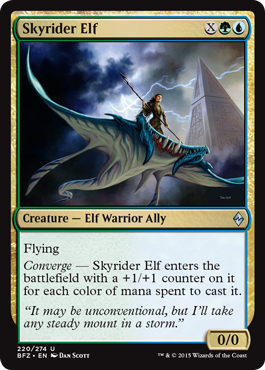 《空乗りのエルフ/Skyrider Elf》 [BFZ]