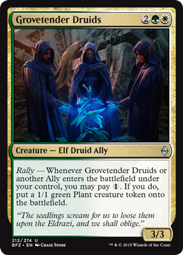 《林番のドルイド/Grovetender Druids》 [BFZ]