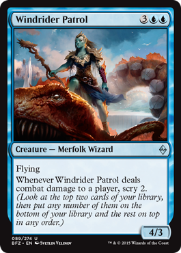 《風乗りの巡回兵/Windrider Patrol》 [BFZ]