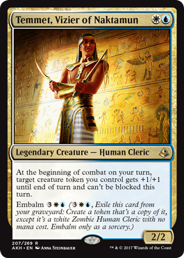 《ナクタムンの侍臣、テムメト/Temmet, Vizier of Naktamun》 [AKH]