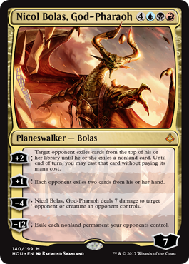 《王神、ニコル・ボーラス/Nicol Bolas, God-Pharaoh》 [HOU]