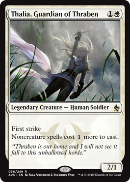 《スレイベンの守護者、サリア/Thalia, Guardian of Thraben》 [A25]