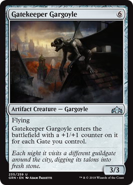 《門番のガーゴイル/Gatekeeper Gargoyle》 [GRN]