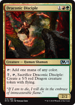 《ドラゴンの信奉者/Draconic Disciple》 [M19]