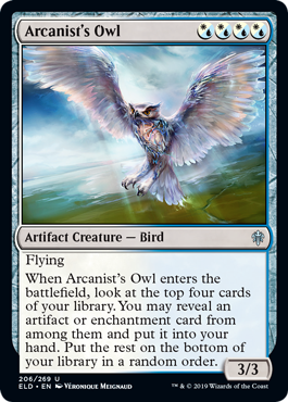 《秘儀術師のフクロウ/Arcanist's Owl》 [ELD]