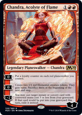 《炎の侍祭、チャンドラ/Chandra, Acolyte of Flame》 [M20]