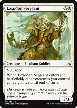 《ロクソドンの軍曹/Loxodon Sergeant》 [WAR]