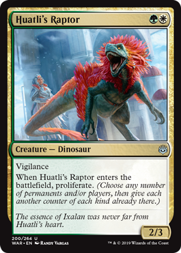 《ファートリの猛竜/Huatli's Raptor》 [WAR]