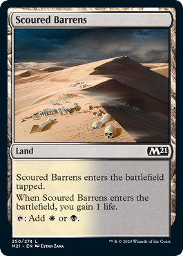 《磨かれたやせ地/Scoured Barrens》 [M21]