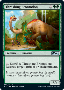 《打ち壊すブロントドン/Thrashing Brontodon》 [M21]
