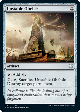 《不安定なオベリスク/Unstable Obelisk》 [AFC]