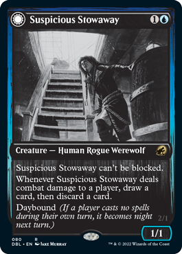 《怪しげな密航者 // 船乗りの人狼/Suspicious Stowaway // Seafaring Werewolf》 [DBL]