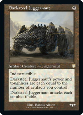 《ダークスティールの巨大戦車/Darksteel Juggernaut》 [BRC]