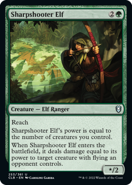 《エルフの名射手/Sharpshooter Elf》 [CLB]