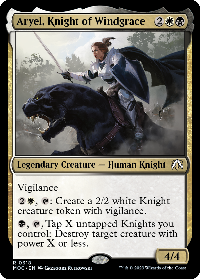 《ウィンドグレイスの騎士、アルイェール/Aryel, Knight of Windgrace》 [MOC]