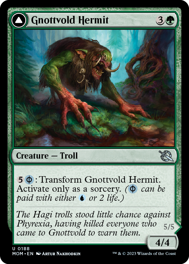 《ノットヴォルドの隠遁者 // 金属の徒党の大男/Gnottvold Hermit // Chrome Host Hulk》 [MOM]