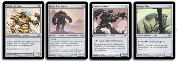 Soldier Replica; Bosh, Iron Golem; Pewter Golem; Copper Myr