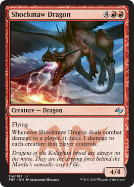 《電撃顎のドラゴン/Shockmaw Dragon》 [FRF]