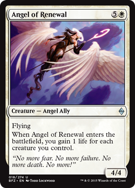 《回生の天使/Angel of Renewal》 [BFZ]