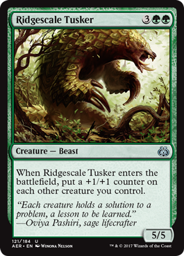 《起伏鱗の大牙獣/Ridgescale Tusker》 [AER]