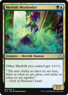 《マーフォークの霧縛り/Merfolk Mistbinder》 [RIX]