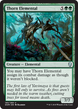 《茨の精霊/Thorn Elemental》 [DOM]