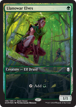 Résultats de recherche d'images pour « llanowar elves promo dominaria »