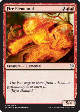 《炎の精霊/Fire Elemental》 [DOM]