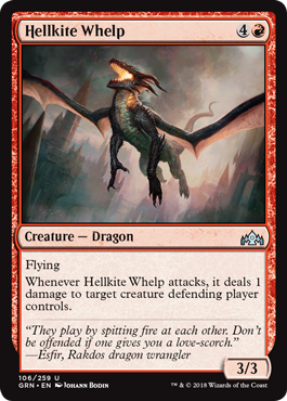 《ヘルカイトの仔/Hellkite Whelp》 [GRN]