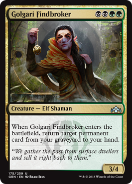 《ゴルガリの拾売人/Golgari Findbroker》 [GRN]