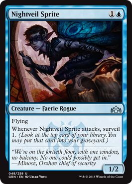 《夜帷のスプライト/Nightveil Sprite》 [GRN]