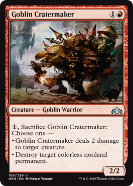 《ゴブリンのクレーター掘り/Goblin Cratermaker》 [GRN]