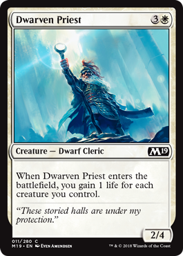 《ドワーフの僧侶/Dwarven Priest》 [M19]