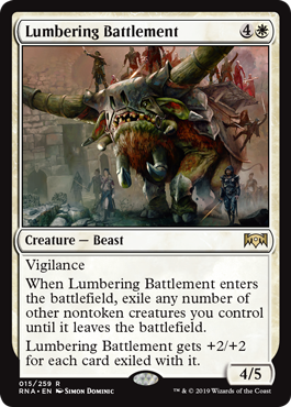 《のし歩く城塁/Lumbering Battlement》 [RNA]