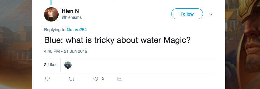 Q: Blue: what is tricky about water Magic?