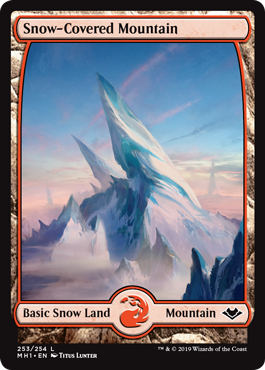 Snow Lands Art Series Cards Magic the Gathering MODERN HORIZONS 70 cards RARES