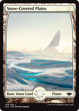 FOIL Snow-Covered Forest #254 – MTG Modern Horizons Magic Card # 25 Full Art