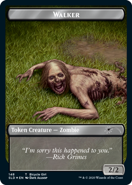 Bicycle girl/Zombie token