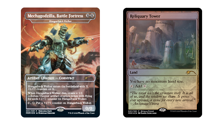 Promo reliquary tower and hangarback walker - MTGNexus