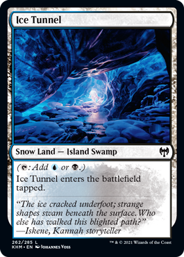 Ice Tunnel dual land from Magic: The Gathering Kaldheim set
