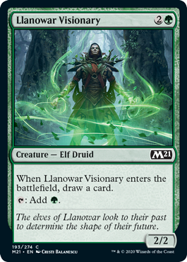 《ラノワールの幻想家/Llanowar Visionary》 [M21]