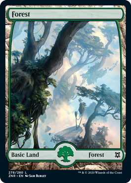 - Battle for Zendikar Magic the Gathering MTG Full Art 4 x Forest 272/274
