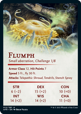 Flumph Stat Card 12/81