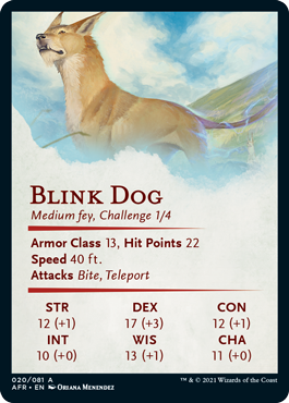 Blink Dog Stat Card 20/81