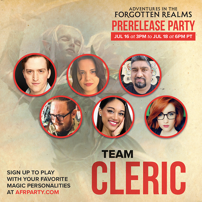 Team Cleric banner with influencer pictures