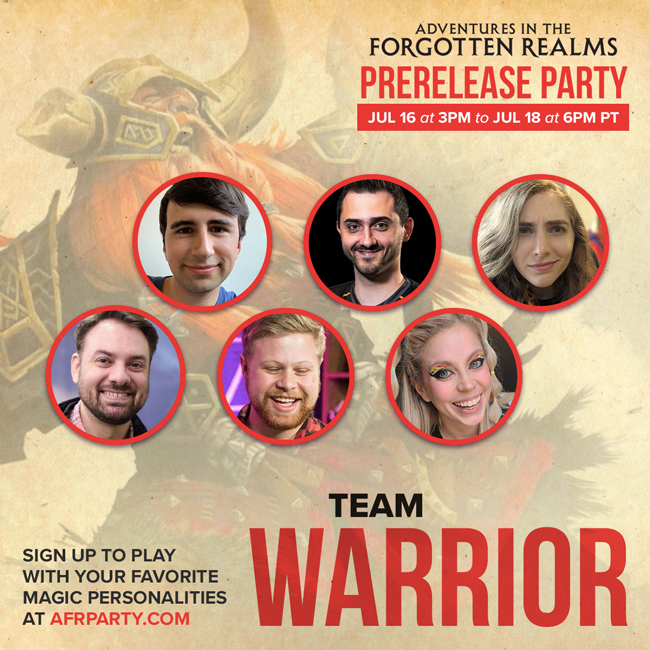 Team Warrior banner with influencer pictures