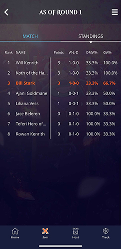 Standings