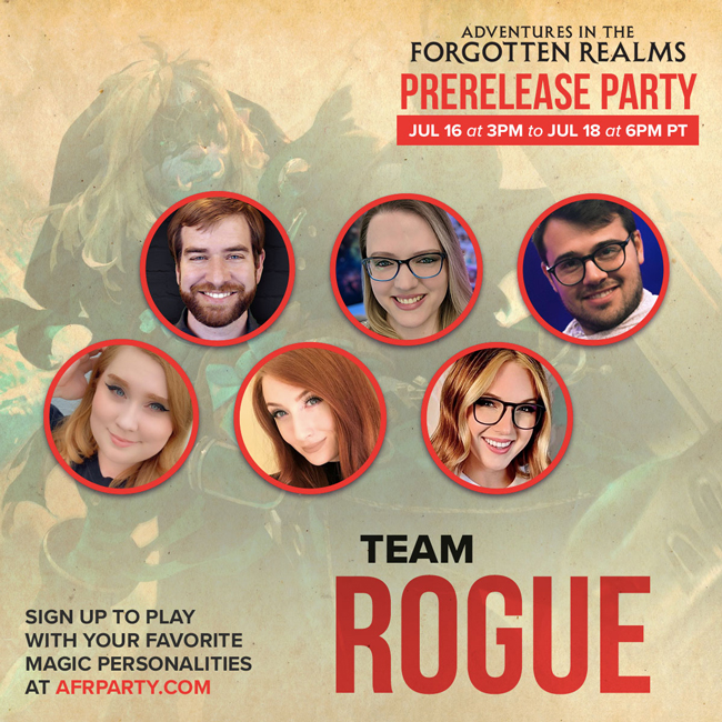 Team Rogue banner with influencer pictures