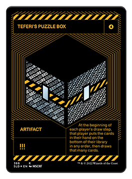 Teferi's Puzzle Box (traditionelle Foilkarte mit Silber-Laminat)